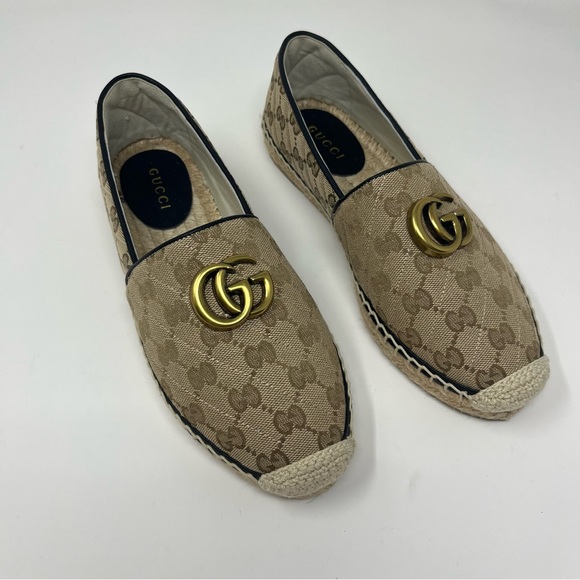 GUCCI GG MATELASSE CANVAS ESPADRILLE SLIP ON SHOES SIZE EU 39 US 9 - Picture 15 of 16